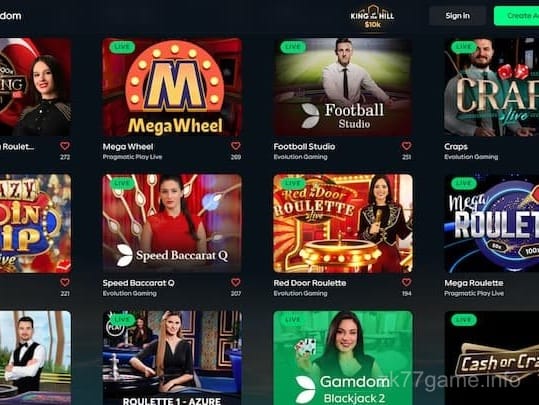 zk77 game live casino interface